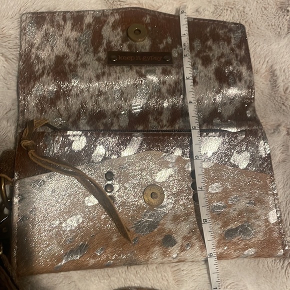 Keep it Gypsy acid washed cowhide wristlet - Picture 5 of 8